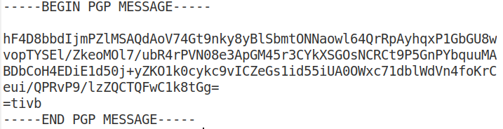 gpg ASCII